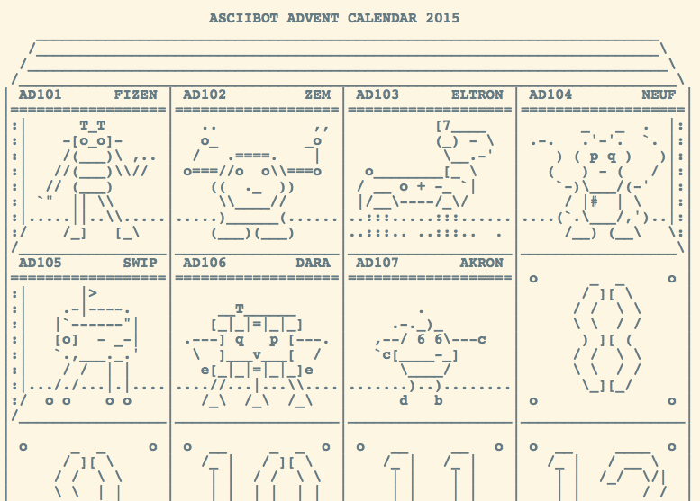 ASCIIbot Advent 2015